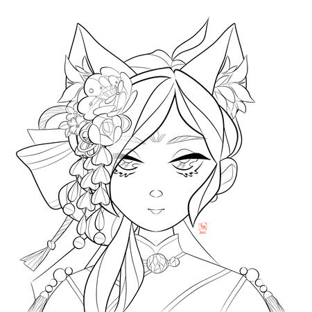 #1 Shining Nikki Chibi (B&W) — $15*